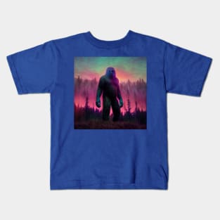 Dope Sasquatch in Nature Kids T-Shirt